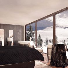 Dormitorio nature house con vistas a montaña